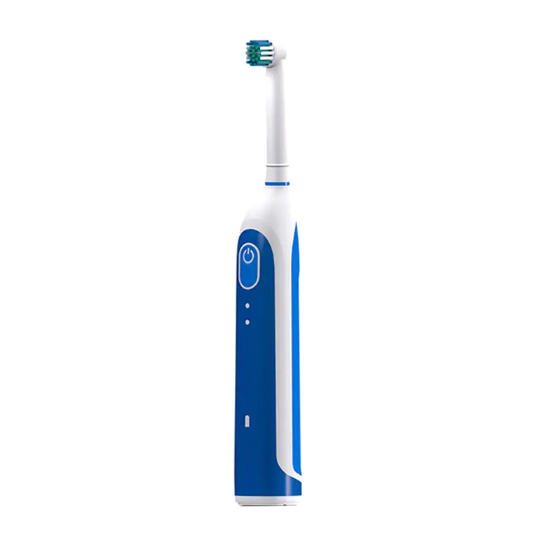 How does the special design of the Oscillating Rechargeable Brush help users avoid missing certain areas of teeth?