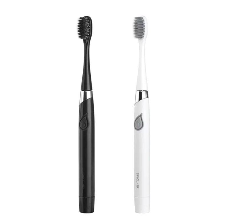 How does the wavy bristle design of the sonic battery-powered electric toothbrush fit the teeth better?